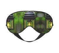 Antifaz suave con estampado de luciérnaga y linterna, sueño cómodo, bloquea la luz, cobertura completa de los ojos, ideal para viajes, meditación
