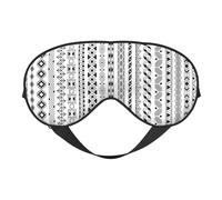 Antifaz suave con estampado de rayas triangulares bohemias, ayuda al sueño, transpirable, opaca, para viajes, siesta, yoga, meditación