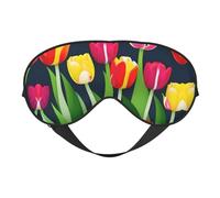 Antifaz suave con estampado de tulipanes coloridos, sueño cómodo, sombra nocturna elástica, cubreojos para viajes, meditación