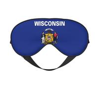 Antifaz suave con la bandera del estado de Wisconsin - Máscara de dormir cómoda para dormir de lado, bloqueo de luz, máscara relajante sin presión