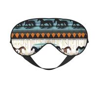 Antifaz suave con patrón de rayas de caballo, estampado completo, 96% poliéster, 4% elastano