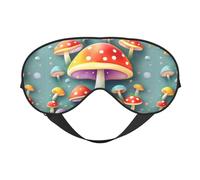 Antifaz suave de hongos de colores bonitos. Unisex, cómodo y transpirable, adecuado para el descanso diario. Te ayuda a entrar rápidamente en un sueño profundo.