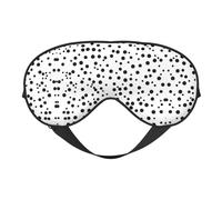 Antifaz suave de lunares blancos y negros, estampado completo, 96% poliéster, 4% elastano