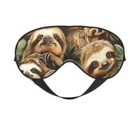 Antifaz suave para dormir con bonito perezoso, parche transpirable para mujer, perfecto para viajes y relajación