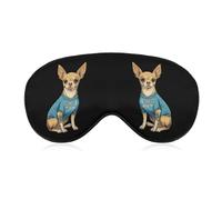 Antifaz suave para dormir con diseño de chihuahua y tatuajes "Amo a mi mamá". Antifaz eficaz para bloquear la luz y dormir durante los viajes.