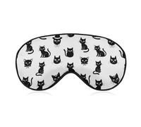 Antifaz suave para dormir con diseño de gato negro, antifaz suave sin presión para mujeres y hombres.