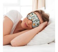 Antifaz suave para dormir con estampado de oso zorro, pájaro, pájaro, máscara de ojos suave para dormir, viajes, siesta, mujeres y hombres