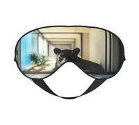 Antifaz suave para dormir de The Black Panther in The Corridor, ideal para mujeres y hombres, para viajes, cómodo y ajustable, perfecto para uso en interiores y exteriores