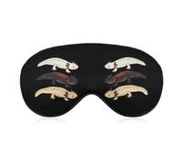 Antifaz suave para dormir Three Axolotls, eficaz antifaz para dormir con bloqueo de luz, ideal para viajes.