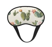 Antifaz suave y lavable con bonito estampado de cactus para dormir, viajes, hogar, hotel, avión, camping