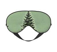 Antifaz unisex con bloqueo de luz ultra suave para dormir con diseño de árbol de aguja de pino para una comodidad óptima
