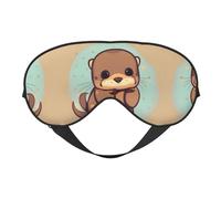 Antifaz unisex con bonito estampado de nutria para dormir, suave y cómodo, antifaz que bloquea la luz
