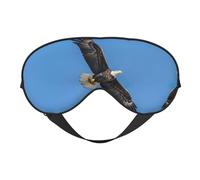 Antifaz unisex para dormir con estampado de águila calva, suave, cómoda, antifaz que bloquea la luz