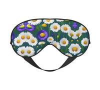Antifaz unisex para dormir con estampado de flores silvestres y margaritas, suave y cómodo, antifaz que bloquea la luz