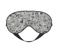 Antifaz versátil con impresión de periódico HD, cobertura completa, ayuda para dormir, ligera, transpirable, viajes, camping