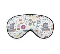 Antifaz vikingo para dormir con runas escandinavas de dragón buque de guerra para hombres, mujeres, adolescentes y niños, cubierta de sombra de ojos para dormir por la noche, comodidad para viajes,