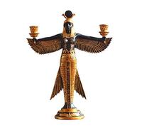 Antigua Diosa egipcia ISIS Estatua de la Estatua Figuras Candelador Candelador Home Bar Café Decoración de Resina Ornamentos Arte Arte Colección de Arte