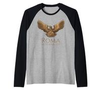 Antigua Roma - Águila Steampunk Legionaria - Roma Aeterna EST Camiseta Manga Raglan