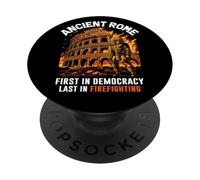 Antigua Roma Primera en Democracia Última en la lucha contra incendios Roman PopSockets PopGrip Adhesivo