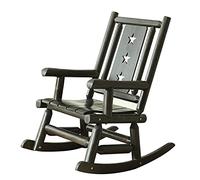 ANTIGUA RUTIC DEL COLO RUTIC DEL CORQUE DEL CORQue al aire libre, sillones de balancín de madera para la fiesta de la Pascua de cumpleaños W Decoración de graduación de Navidad, Carga 330 lbs, negro