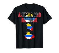 Antigua y Barbuda Mapa Bandera Orgullo Caribe Camiseta