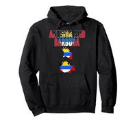 Antigua y Barbuda Mapa Bandera Orgullo Caribe Sudadera con Capucha