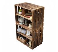 Antiguas cajas de fruta flameadas/cajas de madera en muchas variaciones. Ideal para la construcción de muebles o para el almacenamiento. Acabado muy sólido y estable (juego de 2 unidades de suelo
