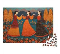 Antiguas diosas griegas Bailando con Gracia Rompecabezas Sostenibles Estampados para Adultos De Madera De 70x50cm/1000pcs