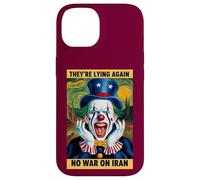 Antiguerra contra Irán Protesta Payaso Noticias Falsas Sátira Carcasa para iPhone 14