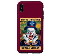 Antiguerra contra Irán Protesta Payaso Noticias Falsas Sátira Carcasa para iPhone XS MAX