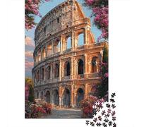 Antiguo Anfiteatro Romano Puzzle de 1000 Piezas Papel para Adultos Escena Arquitectónica al Atardecer Relajación Decoración Hogar para Familias 52x38cm/1000pcs