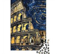 Antiguo Anfiteatro Romano Puzzle de 1000 Piezas Papel para Adultos Escena Nocturna Enfoque Familia Relajación Decoración Hogar Regalo 38x26cm/1000pcs