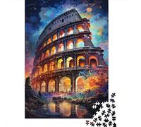 Antiguo Anfiteatro Romano Puzzle de 1000 Piezas Papel para Adultos Escena Nocturna Fantasía Juego de Puzzle 1000 Piezas Familia Decoración Regalo 70x50cm/1000pcs