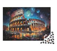 Antiguo Anfiteatro Romano Puzzle de 1000 Piezas Papel para Adultos Escenario Nocturno Fantasía Juego de Puzzle 1000 Piezas Relajante Decoración Regalo 38x26cm/1000pcs