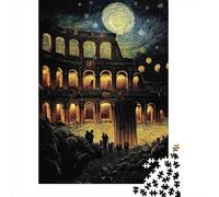 Antiguo Anfiteatro Romano Puzzle de 1000 Piezas Papel para Adultos Estilo Noche Estrellada Relajante Interacción Familiar Decorativo Regalo 70x50cm/1000pcs