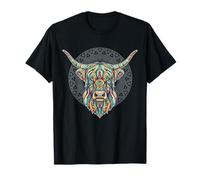 Antiguo Azteca Maya Vaca de Las Tierras Altas Mitología Arte Tribal Camiseta