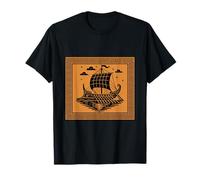 Antiguo Barco Trirreme Griego Vintage Vela Historia Mitología Camiseta