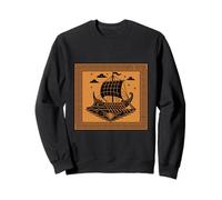 Antiguo Barco Trirreme Griego Vintage Vela Historia Mitología Sudadera