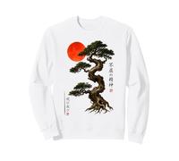 Antiguo Bonsái Árbol Rojo Sol WABI Sabi Zen Arte Japonés Sudadera