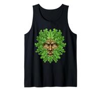 Antiguo Bosque Cara Pagana Naturaleza Espíritu Celta Popular Regalo Camiseta sin Mangas