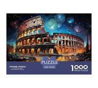 Antiguo Coliseo Romano Puzzle de 1000 Piezas Papel para Adultos Escena Nocturna Artística Relajación Hogar Regalo 70x50cm/1000pcs