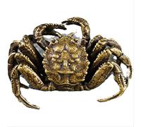 Antiguo de Bronce pequeño Estatua de Cangrejo té Mascota Mascota de latón Puro Animal sólido en Miniatura en Miniatura Accesorios de decoración del hogar colección de Arte