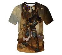 Antiguo Dios Egipcio Ojo de Egipto Impresión 3D Camiseta Mujeres Hombres Vintage Cuello Redondo Manga Corta Pullover Cool Streetwear Tops