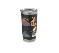 Antiguo Dioses Egipcios Mitología Retro Egipto Arte Vaso térmico de acero inoxidable de doble pared