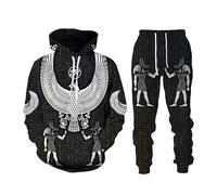 Antiguo Egipcio Ojo de Egipto Faraón 3D Impreso Mujeres Hombres Capucha Sudadera Y Pantalones de Chándal Chándal Set 2 Piezas Set Ropa Deportiva