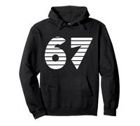 Antiguo Egipto 67 Rayas Estilo Glifo Número Diseño Minimal Sudadera con Capucha