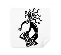 Antiguo Egipto abstracto decorativo patrón de gafas de limpieza paño de limpieza de la pantalla del teléfono Limpiador de gamuza de tela 2 piezas