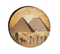 Antiguo Egipto - Cubierta de neumático de repuesto resistente a la intemperie, diámetros de neumáticos de 24 a 36 pulgadas, protectores de rueda universales impermeables para remolque, camión