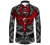 Antiguo Egipto Dios Ojo Impresión 3D Camisa Hawaiana Mujeres Hombres Manga Larga Cuello de Solapa Camisas Casual Playa Camisas de Vestir