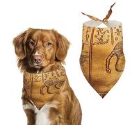 Antiguo Egipto Mitología Tallado Mural Bandanas para Perros Baberos Triangulares para Perros Bufanda Linda para Mascotas Pañuelo para Mascotas pequeñas, Medianas y Grandes